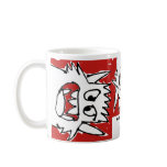 Red Cartoon Monster mugs
