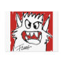 Red Cartoon Monster Postcard