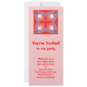 Red Celtic Heart Fractal Pattern Small invitations