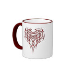 Red Celtic Heart Knot Coffee Mugs