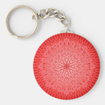 Red Chakra Mandala Sacred Geometry Keychain