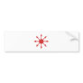 Red Chaos Star Bumper Sticker
