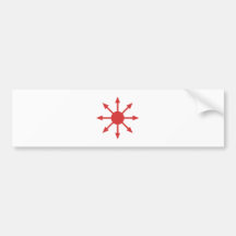 Red Chaos Star Bumper Sticker