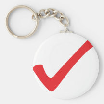 red check icon keychain