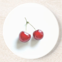 Red Cherries Beverage Coasters