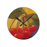Red Cherries Clock