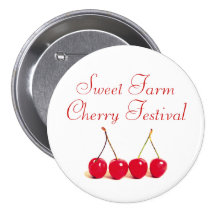 Red Cherries Pinback Button