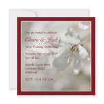 Red Cherry Blossom Anniversary Party Personalized Announcements