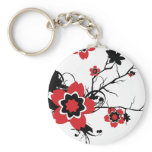 Red Cherry Blossom Sakura Design keychains