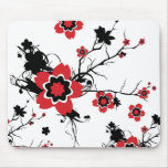 Red Cherry Blossom Sakura Design mousepads