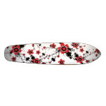 Red Cherry Blossom Sakura Design skateboards