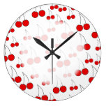 Red Cherry Pattern. Wall Clocks