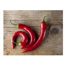 Red Chilli Pepper Post Card