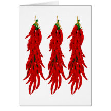 Red Chilli Peppers Greeting Card