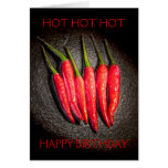Red Chilli Peppers HOT HOT HOT Greeting Card