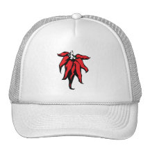 Red Chilli Peppers On a String Graphic Mesh Hat