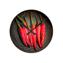 Red Chilli Peppers Wall Clock