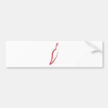 Red Chilli Vegetable Icon Bumper Sticker