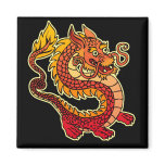 Red Chinese Dragon Magnet