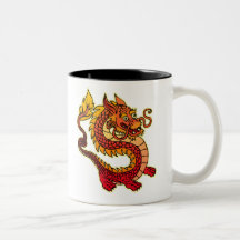Red Chinese Dragon Mug