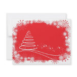 Red christmas custom invitation