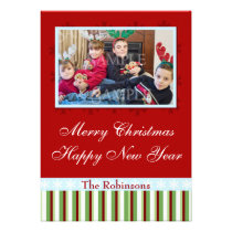 Red Christmas Photo TemplateR invitations