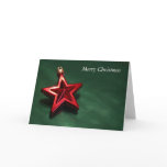 Red Christmas Star Card