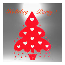 RED CHRISTMAS TREE HOLIDAY PARTY,Emerald Invite