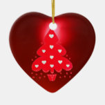 RED CHRISTMAS TREE HOLIDAY PARTY red Ornaments