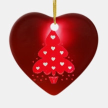 RED CHRISTMAS TREE HOLIDAY PARTY red Ornaments
