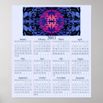 Red Circle 2011 Wall Calendar Poster