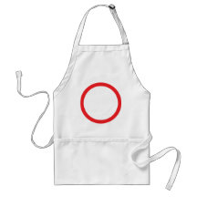 red circle ring apron