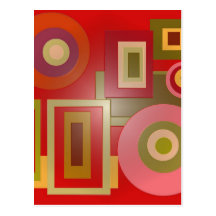 red circles and squares postcard