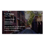 Red Cobblestone Acorn Street flowers Business Cards