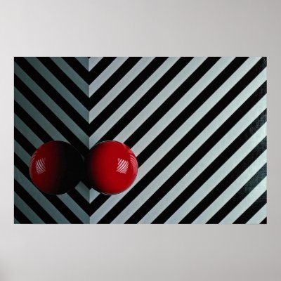 Red color Snooker ball Posters