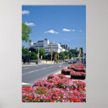 Red Colourful Elgin Street, Ottawa flowers posters