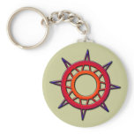 Red Compass Key Chain