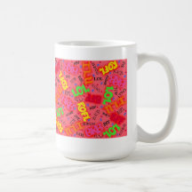 Red Coral Texting Abbreviations Mug OMG