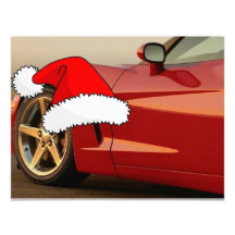 Red Corvette Custom Invitations