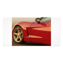Red Corvette Photo Greeting Card