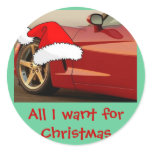 Red Corvette stickers