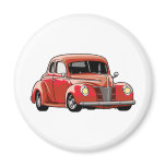 Red Coupe Hot Rod magnets