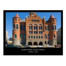 Red Courthouse Downtown Dallas Texas Postcard