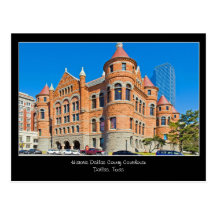 Red Courthouse Downtown Dallas Texas Postcard