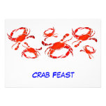 Red Crab Feast Personalized Invites
