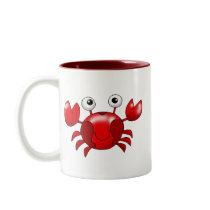 Red crab coffee mugs