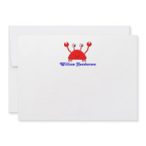 Red Crab Note Cards \ Thank You Cards