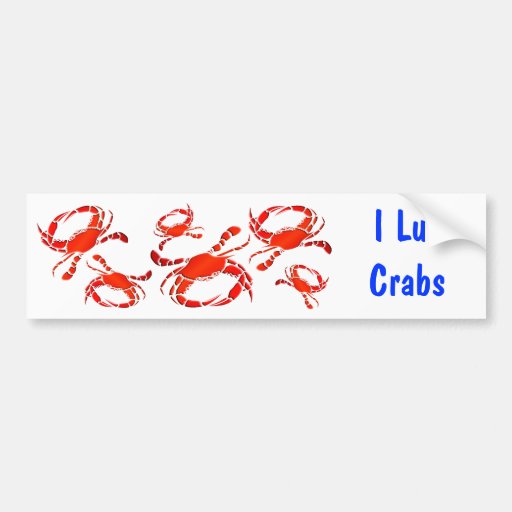 Red Crabs Parade Bumper Sticker