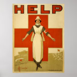 Red Cross Nurse Help Advertisement World War 2 posters