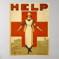 Red Cross Nurse Help Advertisement World War 2